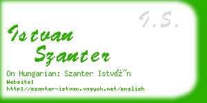 istvan szanter business card